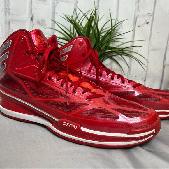 adidas Shoes Mens Adidas Adizero Red Basketball Sneakers Poshmark